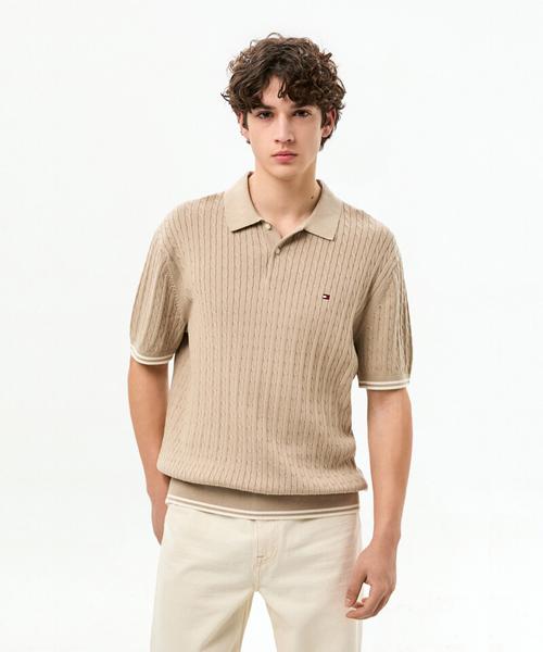 TOMMY HILFIGER Cable Polo Sweater (T12G3Kpn220Mt2Aeg)