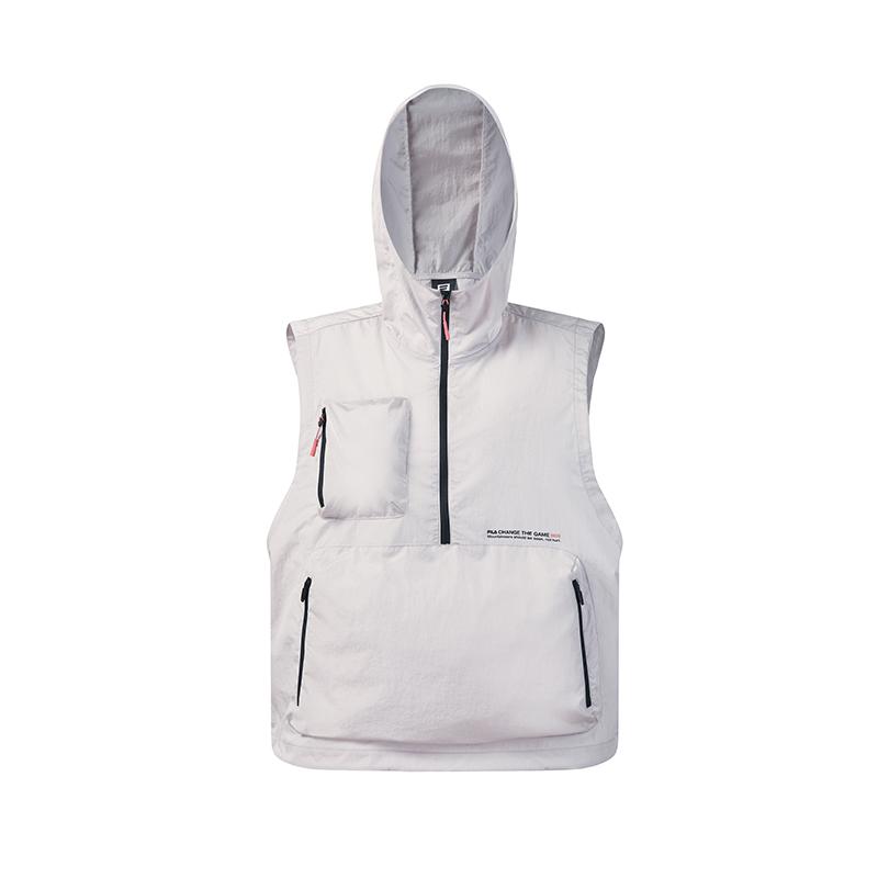 FILA Explorer Classic Versatile Comfortable Vest Women vest Cherry-Blossom Gray A11W627704FGY S