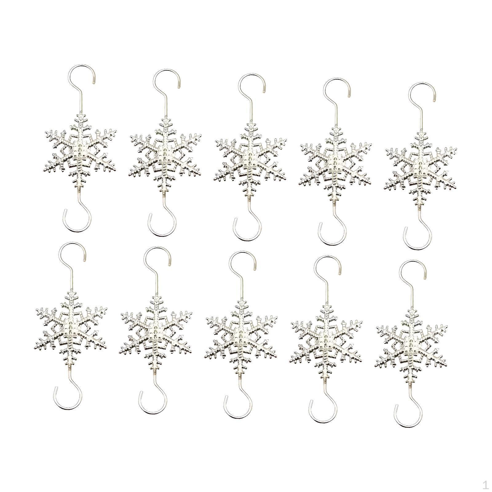 

10 Pieces Christmas Ornament Hooks Xmas Multifunctional Tree Hangers for Anniversary