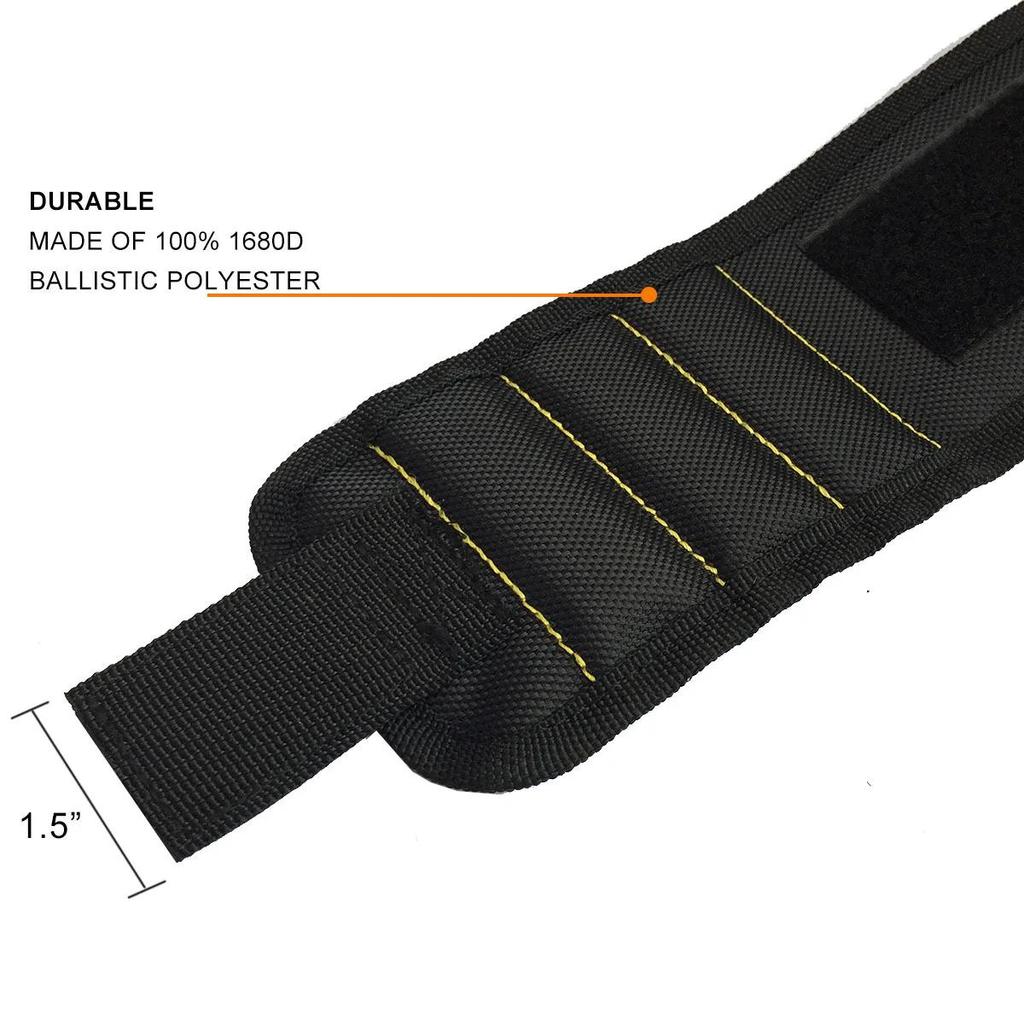 Practical Magnetic Wristband with Strong Magnets for Holding Screws Nails Drill Bits Tool Bag Perfect for Repair Tool Storage