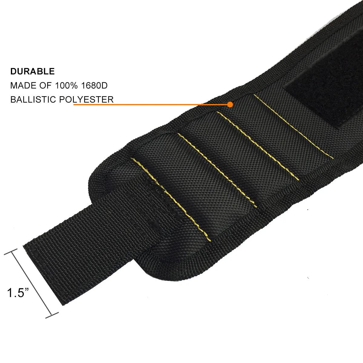 

Практичный магнитный браслет с сильными магнитами для удержания винтов, гвоздей, сверл, сумка для инструментов, идеально подходит для хранения инструментов для ремонта