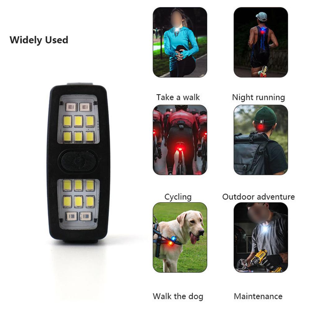 2pcs Clip-On Flashlight Rechargeable Hands-Free Running Light With 7 Modes For Runners Night Running Dog Walking Camping Hiking