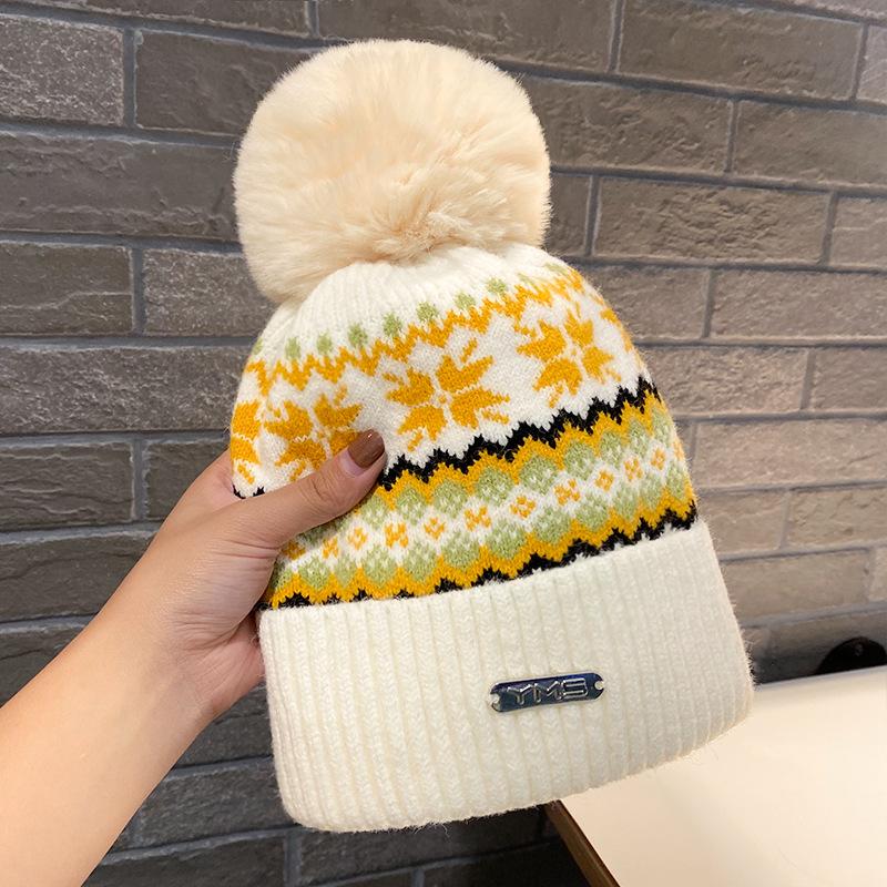 Luer for kvinne mann vinter strikket varme duskhatter jenter stripe kasjmir luer dame utendørs tykk lue femme