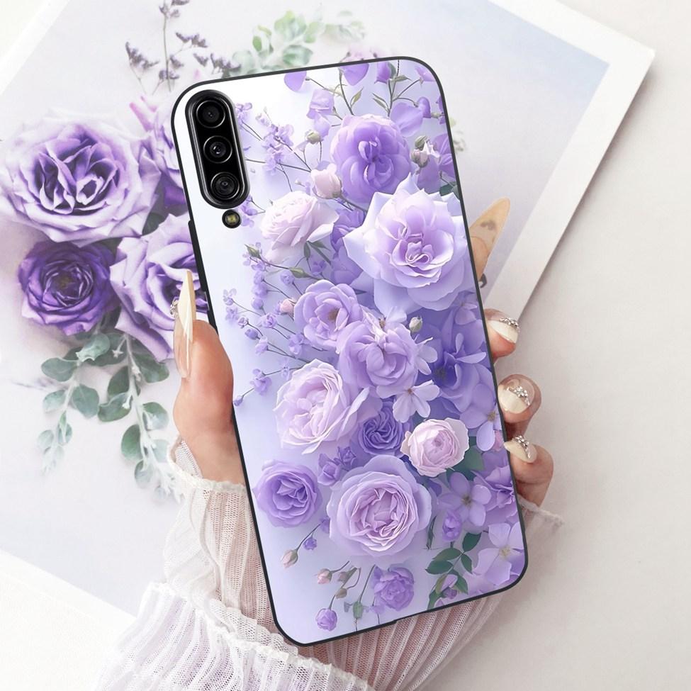 Pour Samsung Galaxy A90 5G Coque Silicone Mignon Mode Fleurs Peinte Drôle Coquille Pour Samsung A90 5G SM-A908B SM-A908N SM-A9080