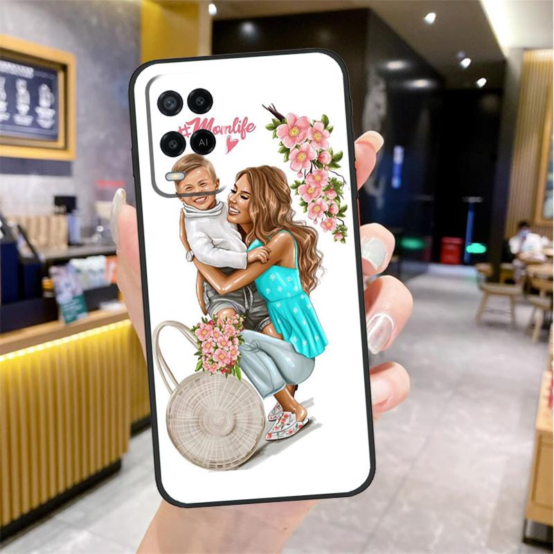 SUPER MOM MOTHER MAMA CUTE BABY Case For Oppo A98 A18 A38 A58 A78 A60 A80 A40 A96 A76 A16 A94 A74 A54 A15 A17 A57 A77 A5 Pro