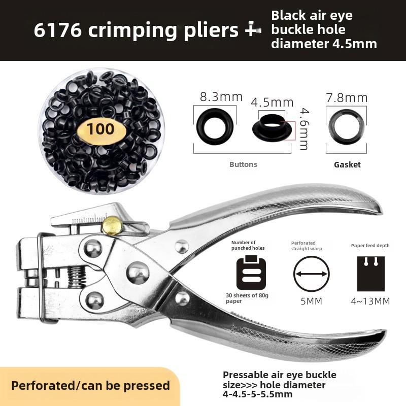 Heavy-Duty Manual Eyelet Punching Tool for DIY Projects.