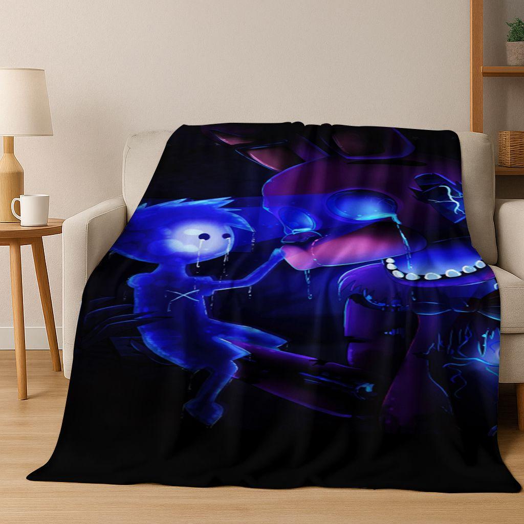 Coperta in flanella 3D F-FNAF Gioco Cartone Animato Morbida Calda Plaid per Letto Camera da Letto Soggiorno Viaggio Campeggio Picnic Regalo