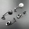 Universal 22-25mm Für Cafe Racer Chopper Bobber Harley Motorrad Retro Runde Rückansicht Lenker Clip-on Rückansicht seite Spiegel
