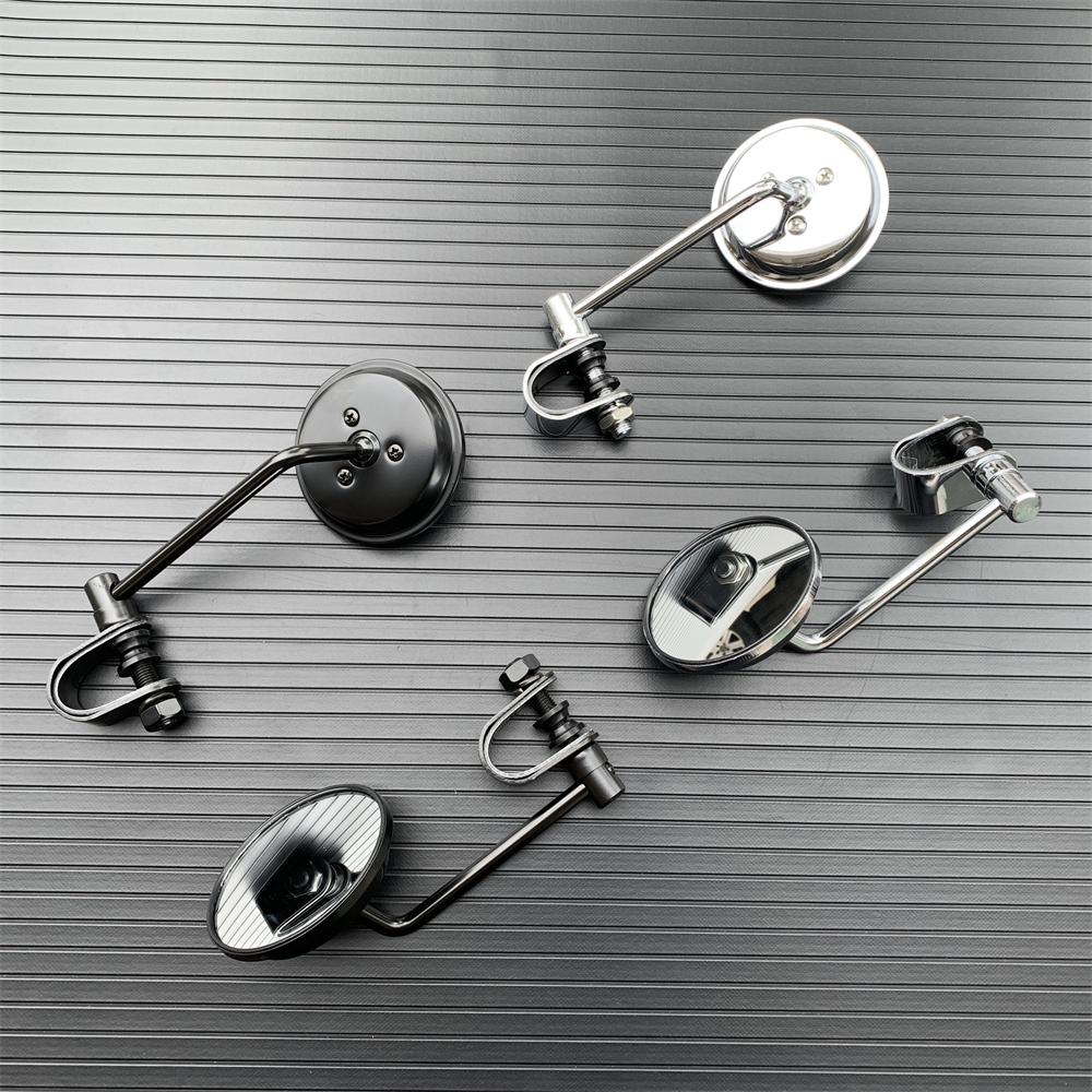 Universal 22-25mm Für Cafe Racer Chopper Bobber Harley Motorrad Retro Runde Rückansicht Lenker Clip-on Rückansicht seite Spiegel