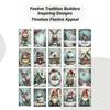 Christmas Greeting Card 20-Piece Collectible Snow Theme Christmas Cards Retro Postcards For Kids Adults Collectors Family