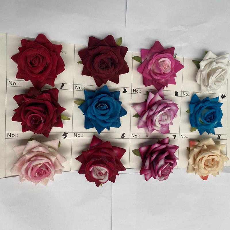 Simulation Velvet Rose Centerpiece For Indoor Decoration Wedding Venue Styling Photography Prop