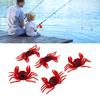 5PCS Rubber Artificial Crab Lure Soft Simulated Crab Bait Durable Crab Lure  Bass Fishing