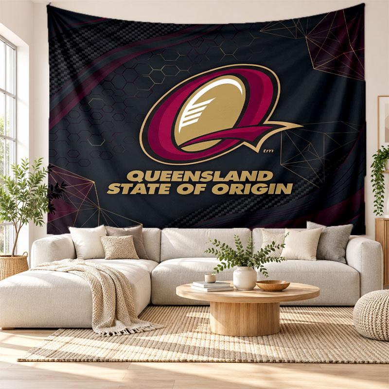 Queensland Maroons Wall Tapestry, Soft Fabric Wall Hanging, Decorative Backdrop For Bedroom Home Wall Art