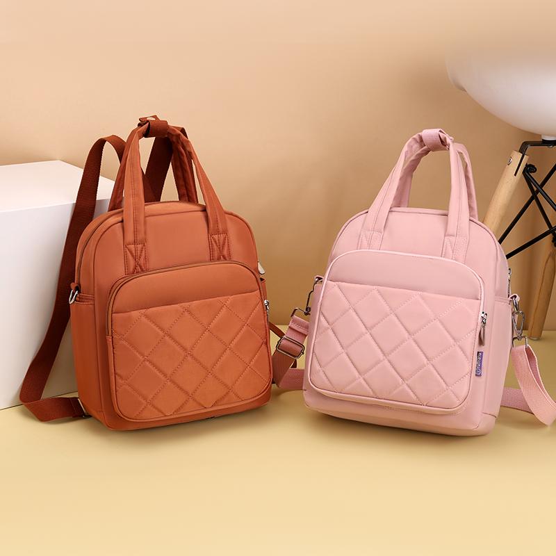 Rhomboid Tote Bag for Women – Stylish Shoulder Backpack with Adjustable Strap & Multiple Pockets – Perfect for Work, School & Daily Use