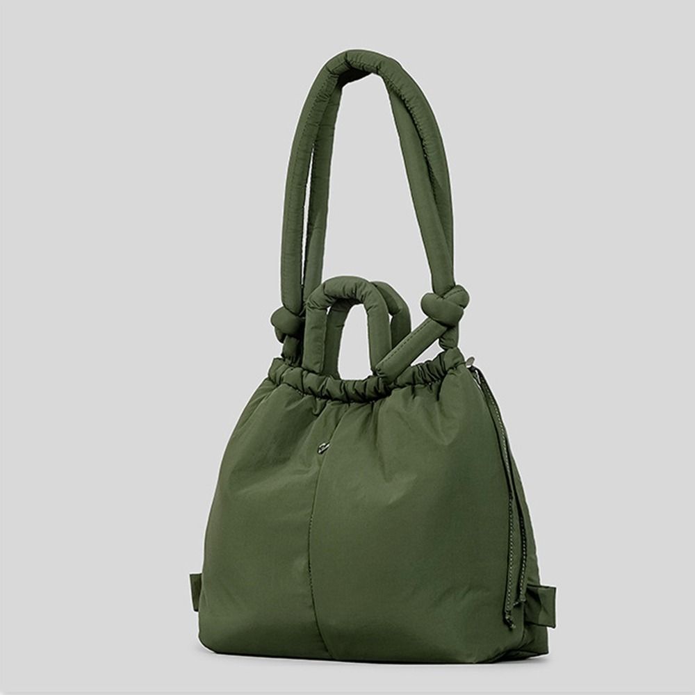 Casual Soft Nylon Padded Tote Bag Large Capacity Quilted Women's Handbags Puffy Lightweight Crossbody Bags Shopping