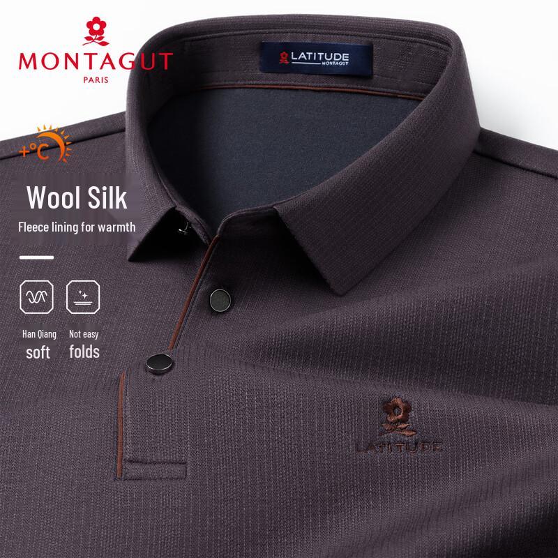 Montagut Men s Merino Wool Blend Polo Shirt L