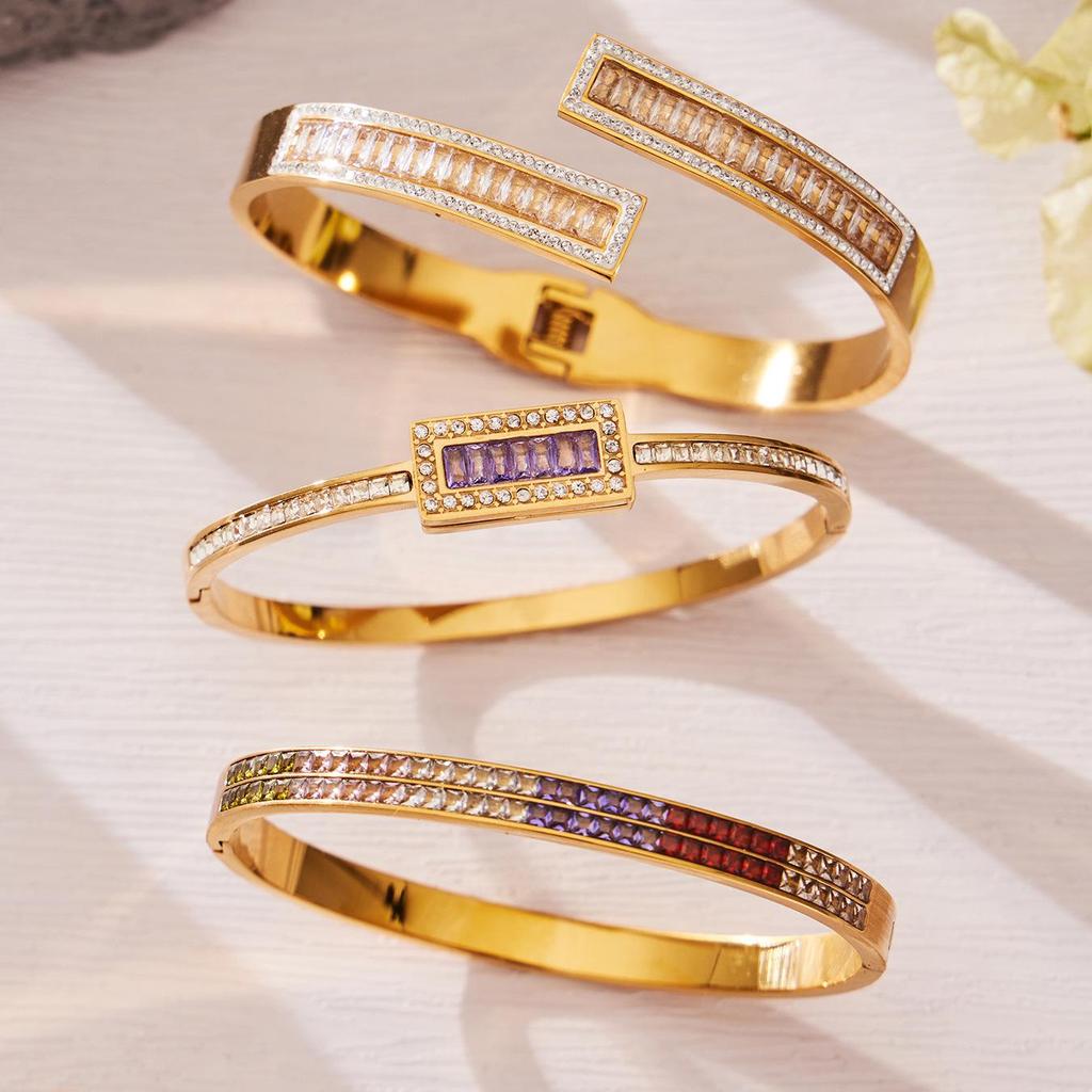 European and American Cross-Border Zircon Daisy Clasp Openable Bracelet - Fresh, Niche, Light Luxury Bracelet Set