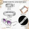 5 Pcs 70s Disco Accessories Women Costume Jewelry Disco Earrings Sequin Scarf Sunglasses Diamond Bracelet Headband
