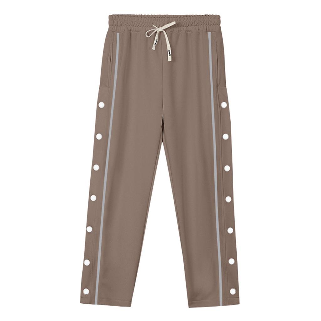 Erkek Spor Pantolonu, İpli Günlük Pantolon, Yürüyüş Pantolonu, Yan Düğmeli Pantolon