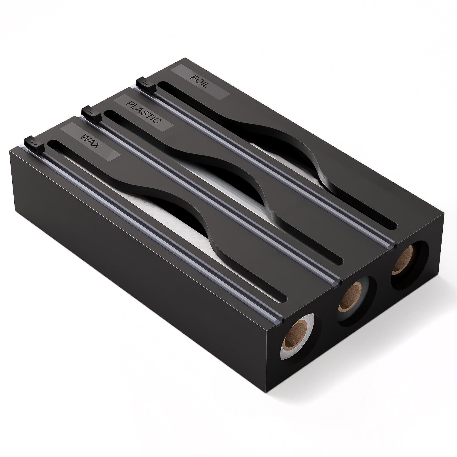 

Двусторонний диспенсер для кухонной пленки из бамбука и пластика с возможностью настенного и настольного крепления 33.5*21.9*7cm (Three Compartment)