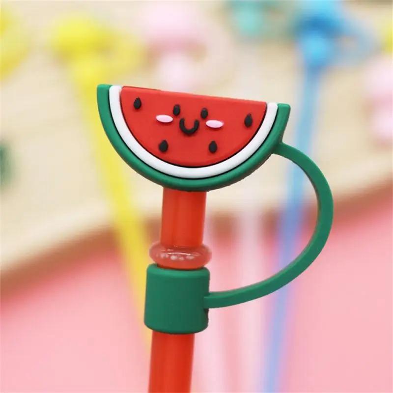 Cartoon Straw Sealing Tools Silicone Straw Tips Drinking Dust Splash Proof Plugs Cover Creative Cup Accessories 6-8mm