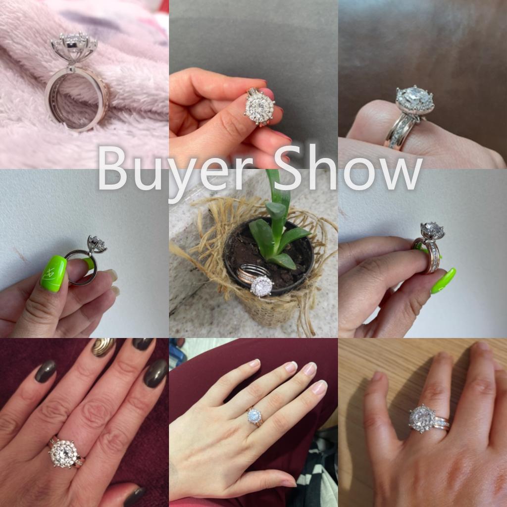 Classic 4 Claws Design Bridal Engagement Wedding Rings AAA Dazzling Cubic Zirconia Hot Sale Timeless Style Female Jewelry