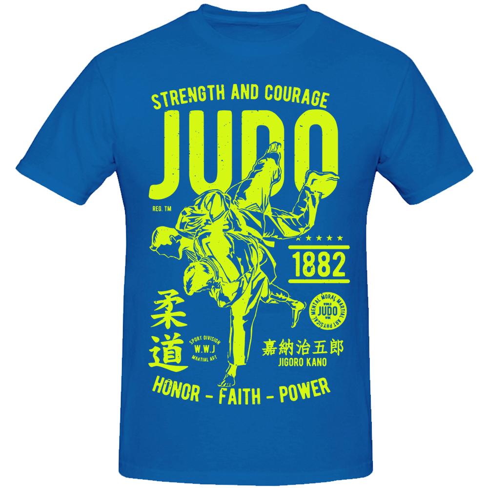 Strenght and Courage Judo 1882 Faith Power T Shirt Tee Unisex Unique Design T Shirt Cotton Euro Size Causal Sports TShirt