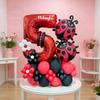 62pcs LadyBug Foil Balloons Garland Arch Kit Red Number Foil Ballon 1-9 Black Dot Happy Birthday Banner Party Decors Air Globos