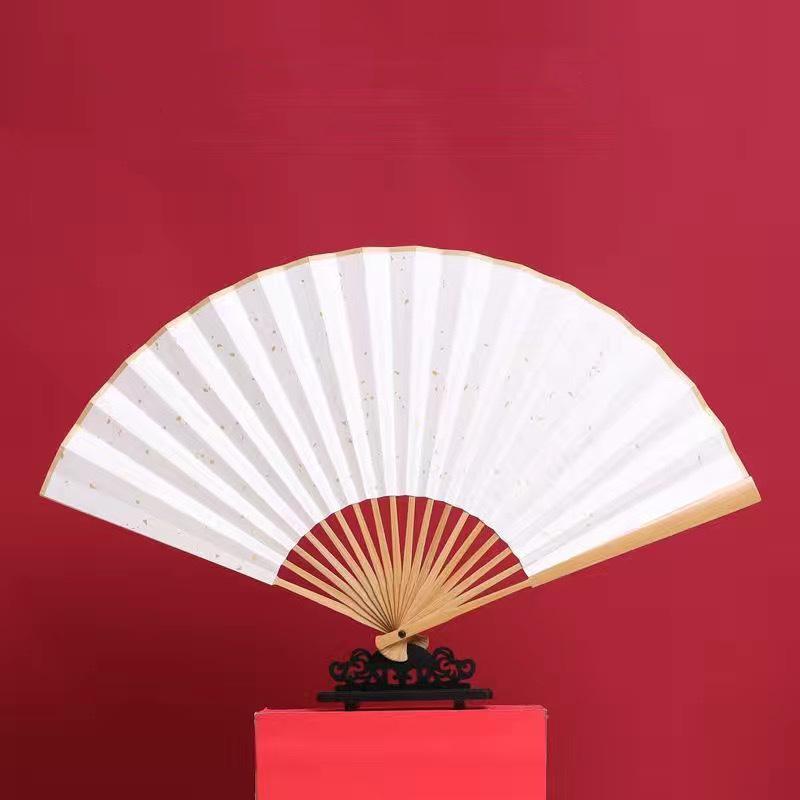 

Складной веер для каллиграфии своими руками, пустой, красочный, двухсторонний, из бумаги сюань, в китайском стиле, для чонсам, ханьфу, для выступлений