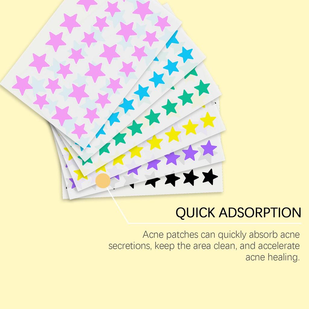 WIIEEY Star Pimple Patch Fade Down Pimple Pimple Marks Clean Face Closed Acne Portable Cartoon Pimple Patch
