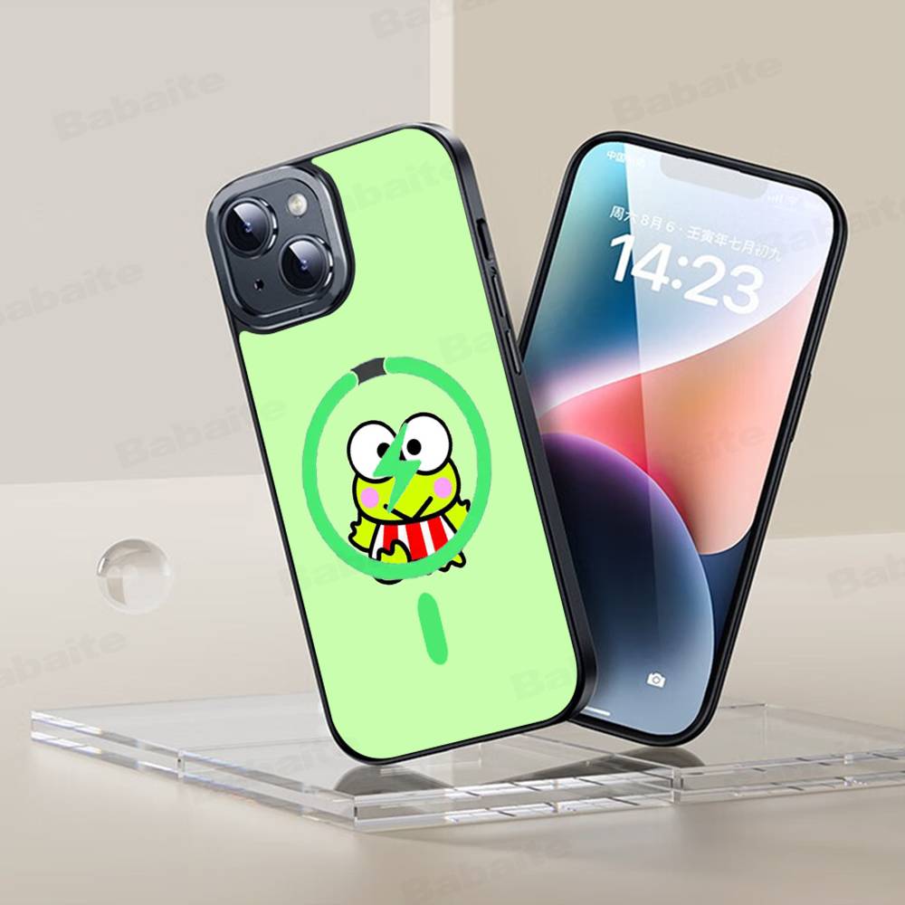 Cute Cartoon K-Keroppis Phone Case For IPhone 13 14 15 11 12 16 17 Pro Max Plus For Magsafe Magnetic Shell