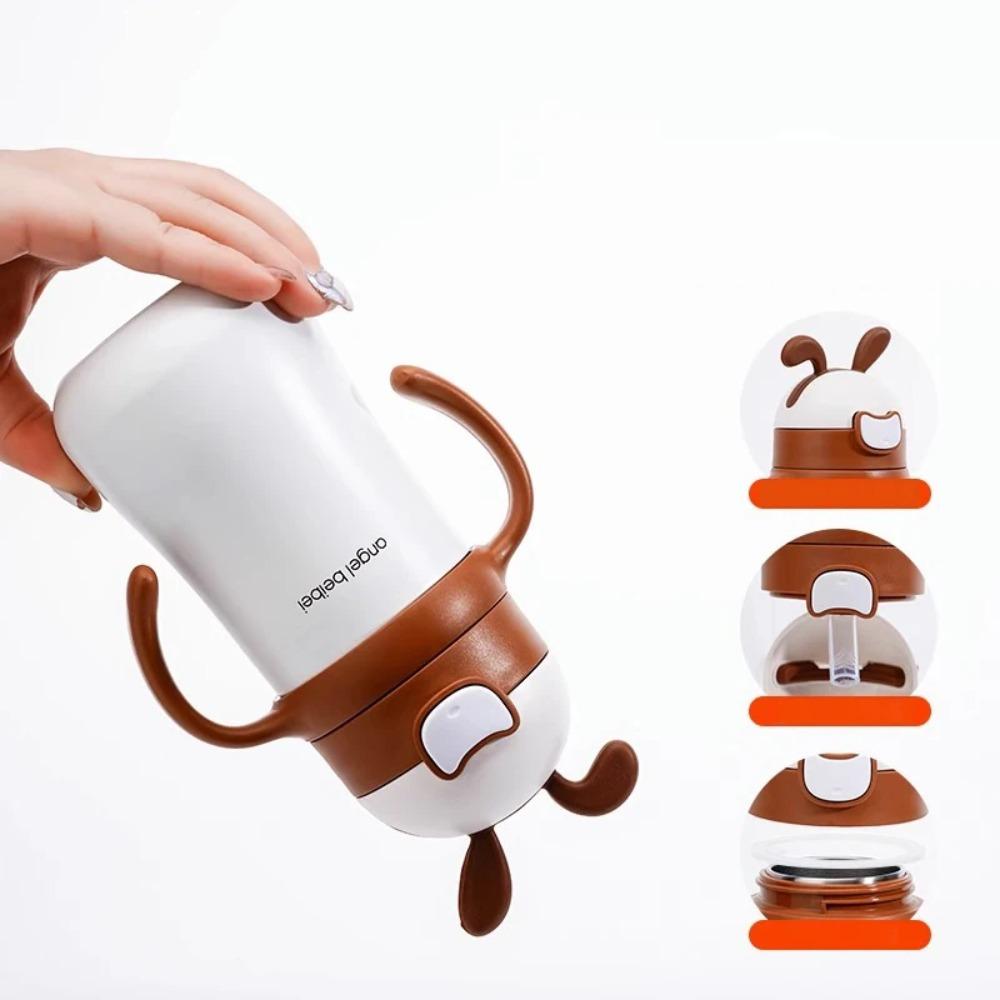 GIANXI Sippy Cup 320ML Stainless Steel Baby Products Children's Cup Home Thermos Cup Study Drink Cup Cute Water Bottle