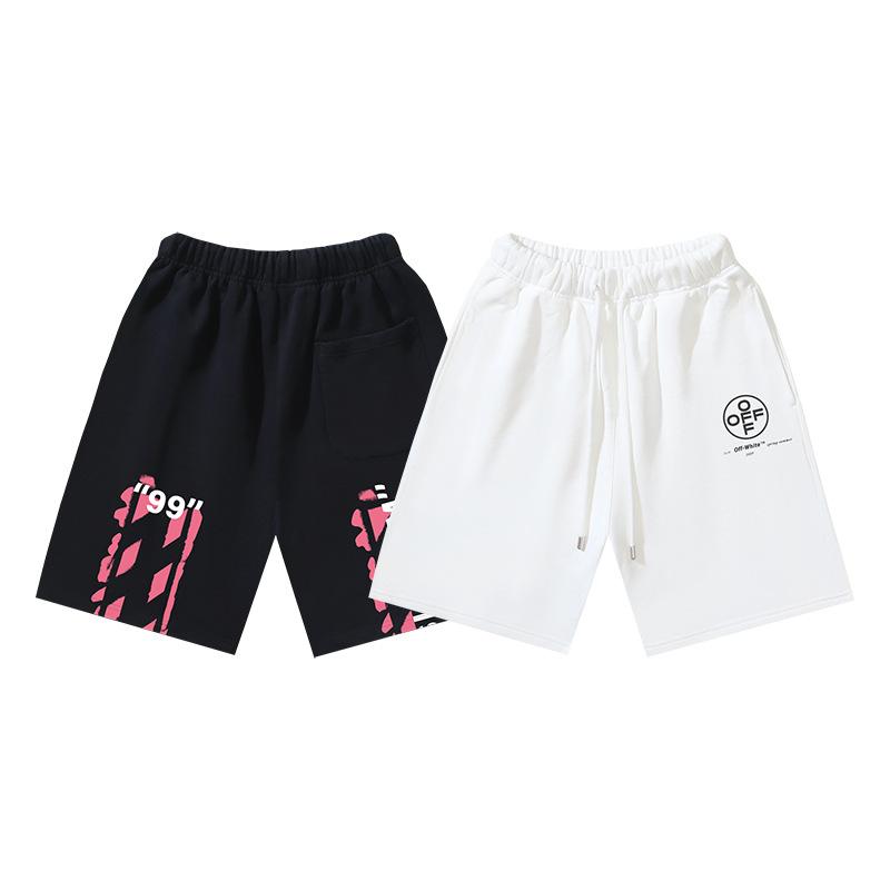 1018 Off-White Frühling/Sommer Neu 99 Buchstaben Diagonale Streifen Graffiti Print Herren und Damen Freizeit Locker Shorts
