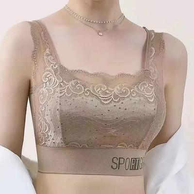 Sexy krajková bezešvá dámská podprsenka Pohodlná prodyšná Sportovní krása Záda Vesta Hrudník Top Spodní prádlo