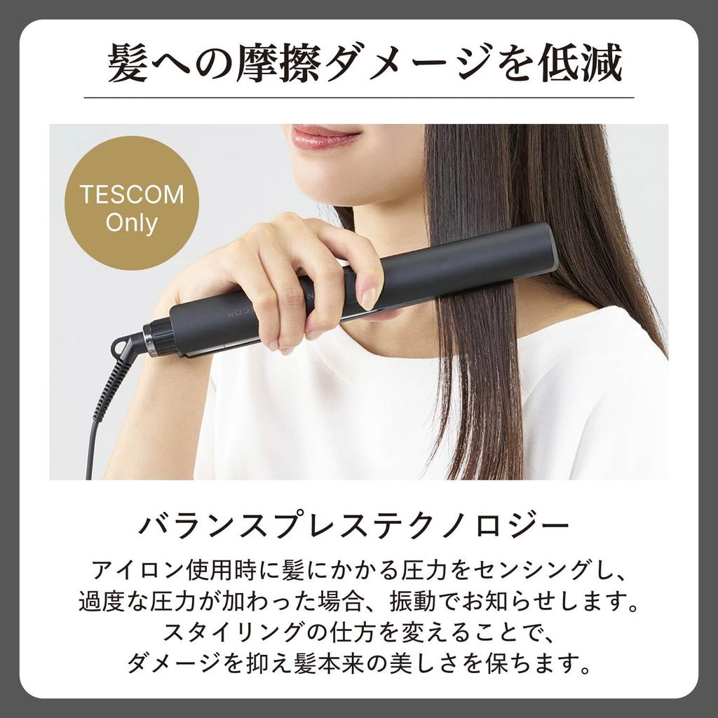 TESCOM Glätteisen Protect Ion, seidig glatte Beschichtung, Temperatur, automatische Abschaltung, Verriegelung, einfaches Einstecken, Kabellänge, Schwarz, 60–200 °C, Verriegelung/Speicher, Öffnen/Schließen, 1,7 m