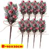 Wholesale Snowflake Pine Cone Berry Branch Christmas Artificial Red Berry Pine Needle DIY Wreath Fake Flowers Home Party Decor