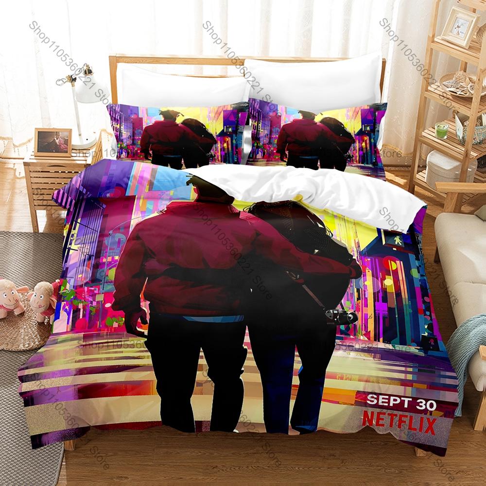 Psychedelic Hip Hop Animated Film Entergalactic Full Printed 3PCS Bedding Duvet Cover + 2 Pillowcases Teen Dorm Home Decoration