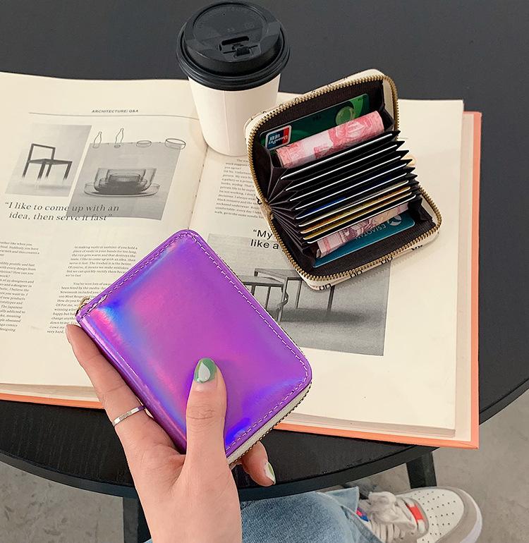Card bag Large capacity Multi-card position Driving certificate jacket Men's and women's laser gold and silver integrated exquisite high-end compact