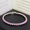 2026 Nuovo Arrivo Lusso Rotondo Colore Rosa su Mano Bracciale Bangle per Donne Regalo Anniversario Gioielli S5787