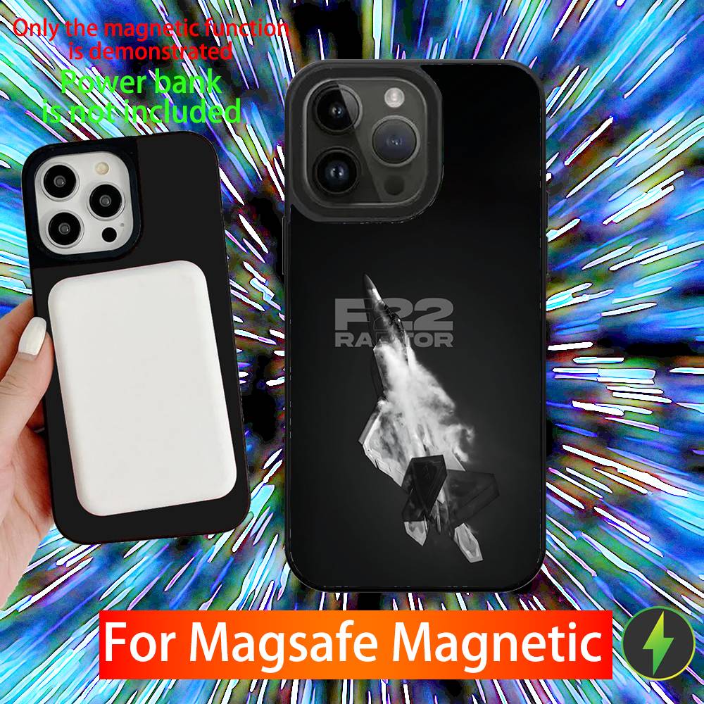 

Fighter Plane F-22 Raptor Phone Case For iPhone 16,15,14,13,12,11,Pro,Max,Plus,Mini,SE New Magsafe Magnetic Wireless Charging iPhone11