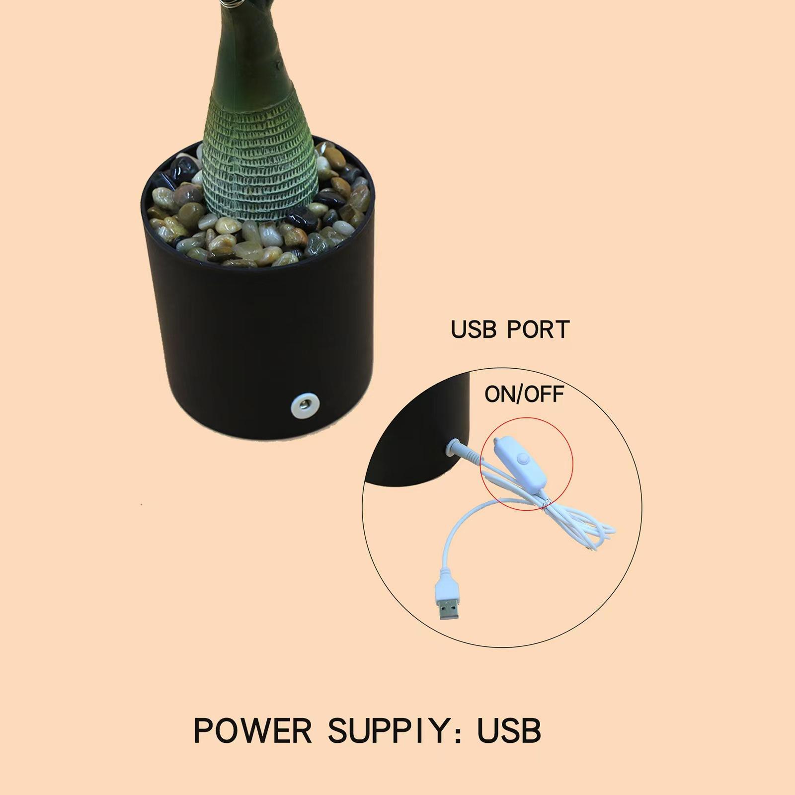 

LED Night Light Imitation Plant Light Bonsai Bedroom Home Decoration Light Eucalyptus