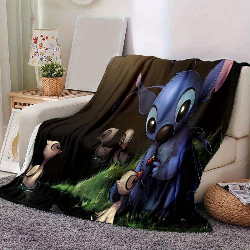 

Lilo & Stitch Design Throw Blanket Soft Polyester Fabric for Office Chair or Sofa Ideal for Birthday, Halloween, Christmas Gifts 100x150cm