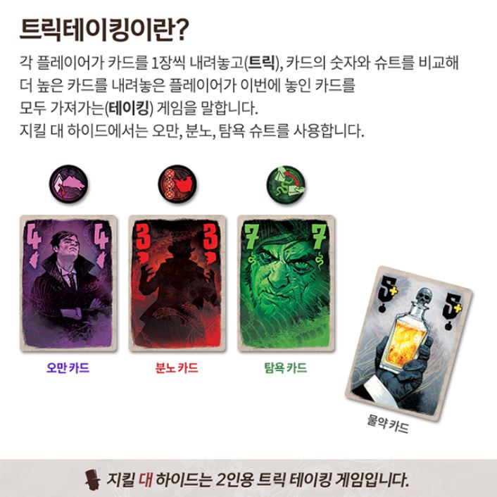 Jekyll & Hyde 2-Player Trick-Taking Card Board Game