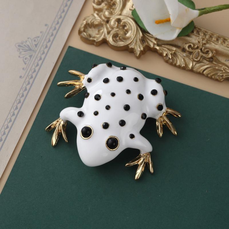 Spilla Femminile Vintage in Cristallo con Corona a Croce per Accessori Moda Regalo