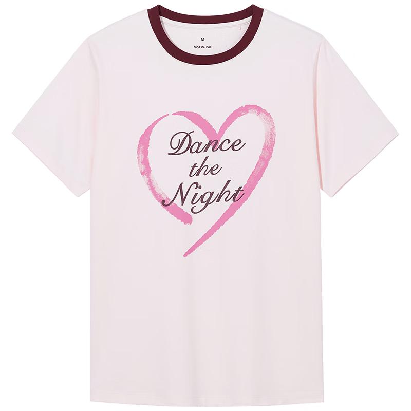 

Hotwind 2026 Summer Women s Tie-dye Love Letter T-shirt L