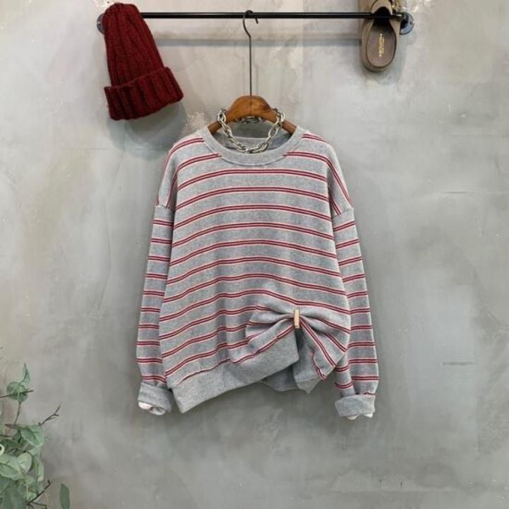 C S In The Room Sabo fleeCe Stripe Long Sleeve SweatShirt 4Color Nk Sabo Stripe