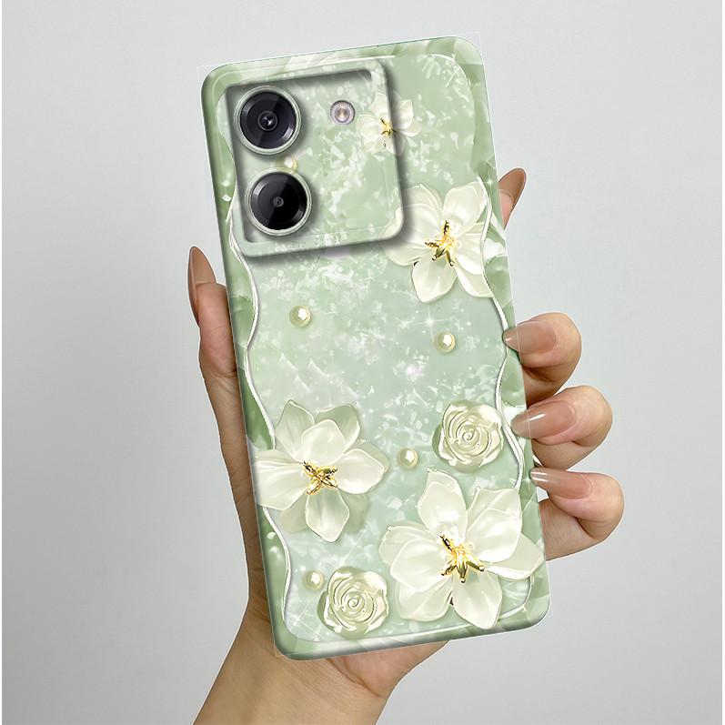 Voor Xiaomi Poco M7 Pro 5G Hoesje Esthetische Vlinder Bloemen Siliconen Zacht Schokbestendig Coque Cover Voor XiaomiPocoM7Pro Fundas Bumper