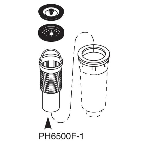 Sanei Sink Drain Stopper Basket with Fine Holes, 77mm, PH6500F-1, Yellow