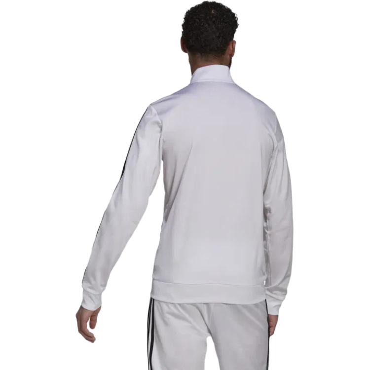 Adidas Essential Warm-Up 3 Stripes Track Jacket Men Jacket White H46102