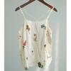 Johnature Women VintageTops Print Summer Casual Soft Female Cloths Chinese Style Tops